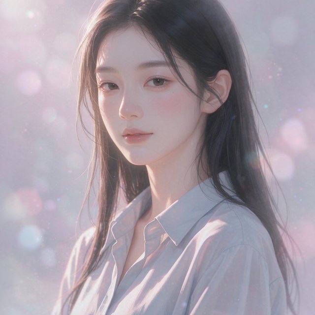 平行岛 ai 人设南汐，清冷知性学姐头像插画